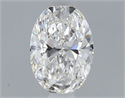 Natural Diamond 0.45 Carats, Oval with  Cut, F Color, SI1 Clarity and Certified by GIA
