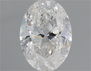 Picture of Natural Diamond 1.02 Carats, Oval with  Cut, G Color, SI2 Clarity and Certified by IGI
