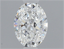 Natural Diamond 0.40 Carats, Oval with  Cut, F Color, SI2 Clarity and Certified by GIA
