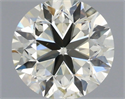 Natural Diamond 0.90 Carats, Round with Very Good Cut, L Color, SI1 Clarity and Certified by IGI