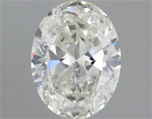 Picture of Natural Diamond 1.00 Carats, Oval with  Cut, H Color, SI2 Clarity and Certified by IGI