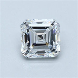 Picture of Natural Diamond 4.51 Carats, Asscher with  Cut, D Color, VS2 Clarity and Certified by GIA