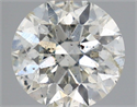 Natural Diamond 0.56 Carats, Round with Very Good Cut, L Color, I1 Clarity and Certified by GIA