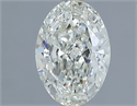 Natural Diamond 1.00 Carats, Oval with  Cut, I Color, VS2 Clarity and Certified by IGI