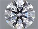 Natural Diamond 0.90 Carats, Round with Excellent Cut, D Color, VS2 Clarity and Certified by IGI
