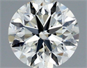 Natural Diamond 0.50 Carats, Round with Very Good Cut, I Color, VVS2 Clarity and Certified by IGI