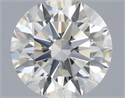 Natural Diamond 0.50 Carats, Round with Excellent Cut, H Color, VVS2 Clarity and Certified by IGI