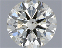 Natural Diamond 0.72 Carats, Round with Excellent Cut, J Color, SI1 Clarity and Certified by IGI