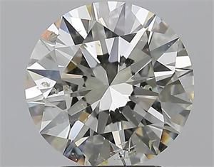 Picture of Natural Diamond 3.01 Carats, Round with Excellent Cut, K Color, SI2 Clarity and Certified by GIA