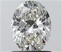Natural Diamond 1.00 Carats, Oval with  Cut, H Color, VS2 Clarity and Certified by IGI