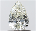 Natural Diamond 0.52 Carats, Pear with  Cut, J Color, VVS1 Clarity and Certified by IGI