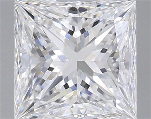 Picture of Natural Diamond 0.72 Carats, Princess with  Cut, D Color, IF Clarity and Certified by GIA
