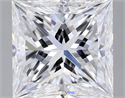 Natural Diamond 0.74 Carats, Princess with  Cut, D Color, IF Clarity and Certified by GIA