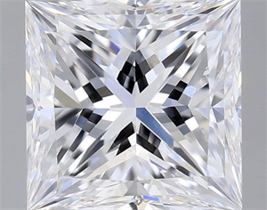 Picture of Natural Diamond 0.74 Carats, Princess with  Cut, D Color, IF Clarity and Certified by GIA