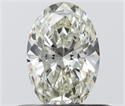 Natural Diamond 0.50 Carats, Oval with  Cut, K Color, VVS1 Clarity and Certified by IGI