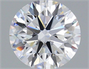 Lab Grown Diamond 1.53 Carats, Round with Ideal Cut, D Color, VS1 Clarity and Certified by IGI