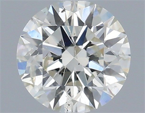 Picture of Natural Diamond 0.52 Carats, Round with Excellent Cut, H Color, I1 Clarity and Certified by IGI