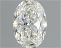 Natural Diamond 0.60 Carats, Oval with  Cut, I Color, VVS1 Clarity and Certified by GIA