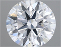 Natural Diamond 0.45 Carats, Round with Excellent Cut, D Color, SI1 Clarity and Certified by IGI