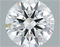 Natural Diamond 0.41 Carats, Round with Excellent Cut, H Color, IF Clarity and Certified by IGI