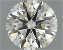 Natural Diamond 0.44 Carats, Round with Excellent Cut, K Color, VVS1 Clarity and Certified by IGI