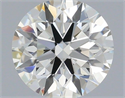 Natural Diamond 0.55 Carats, Round with Excellent Cut, I Color, VVS2 Clarity and Certified by IGI