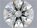 Natural Diamond 0.41 Carats, Round with Excellent Cut, J Color, SI1 Clarity and Certified by IGI