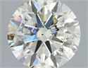 Natural Diamond 0.52 Carats, Round with Excellent Cut, K Color, SI2 Clarity and Certified by IGI