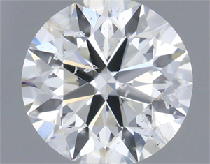 Picture of Natural Diamond 0.57 Carats, Round with Excellent Cut, H Color, SI2 Clarity and Certified by IGI