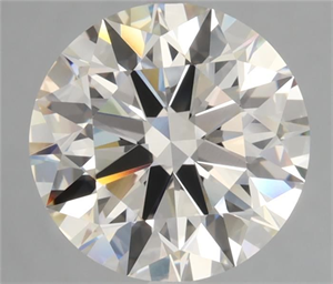 Picture of Natural Diamond 3.53 Carats, Round with Excellent Cut, J Color, IF Clarity and Certified by IGI