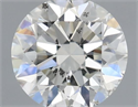 Natural Diamond 0.41 Carats, Round with Excellent Cut, H Color, SI2 Clarity and Certified by IGI