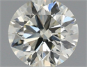Natural Diamond 0.44 Carats, Round with Excellent Cut, L Color, SI1 Clarity and Certified by IGI