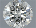 Natural Diamond 0.52 Carats, Round with Excellent Cut, H Color, VVS2 Clarity and Certified by IGI