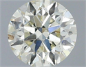 Natural Diamond 0.42 Carats, Round with Very Good Cut, K Color, SI2 Clarity and Certified by IGI