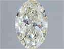 Natural Diamond 1.00 Carats, Oval with  Cut, K Color, VS2 Clarity and Certified by IGI