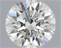 Natural Diamond 0.42 Carats, Round with Excellent Cut, H Color, VVS2 Clarity and Certified by IGI