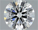Natural Diamond 0.57 Carats, Round with Excellent Cut, H Color, VS2 Clarity and Certified by IGI
