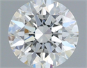 Natural Diamond 0.45 Carats, Round with Excellent Cut, F Color, VS2 Clarity and Certified by IGI