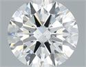Natural Diamond 0.40 Carats, Round with Excellent Cut, H Color, SI1 Clarity and Certified by IGI