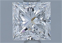Natural Diamond 0.61 Carats, Princess with  Cut, E Color, VVS2 Clarity and Certified by GIA