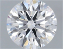 Lab Grown Diamond 0.86 Carats, Round with Ideal Cut, D Color, VVS2 Clarity and Certified by IGI