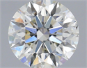 Natural Diamond 0.46 Carats, Round with Excellent Cut, H Color, SI1 Clarity and Certified by IGI