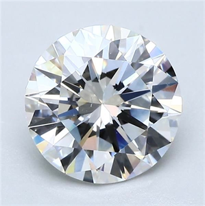 Picture of Natural Diamond 2.07 Carats, Round with Excellent Cut, H Color, VS1 Clarity and Certified by GIA