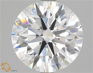 Picture of Lab Grown Diamond 2.70 Carats, Round with Ideal Cut, G Color, VVS2 Clarity and Certified by IGI