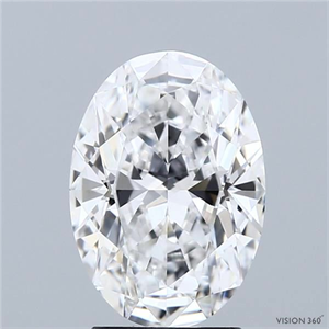 Foto Diamante Natural 2.51 quilates, Ovalado , Color E, claridad VVS2 y certificado GIA de