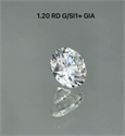 Diamante Natural 1.20 quilates, Redondo , Color G, claridad SI1 y certificado GIA
