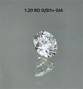 Foto Diamante Natural 1.20 quilates, Redondo , Color G, claridad SI1 y certificado GIA de