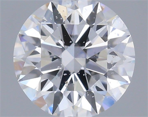 Picture of Natural Diamond 0.43 Carats, Round with Excellent Cut, D Color, I1 Clarity and Certified by GIA