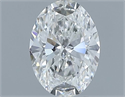 Natural Diamond 0.40 Carats, Oval with  Cut, F Color, VVS2 Clarity and Certified by GIA