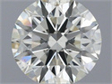 Natural Diamond 0.52 Carats, Round with Excellent Cut, J Color, VS2 Clarity and Certified by IGI